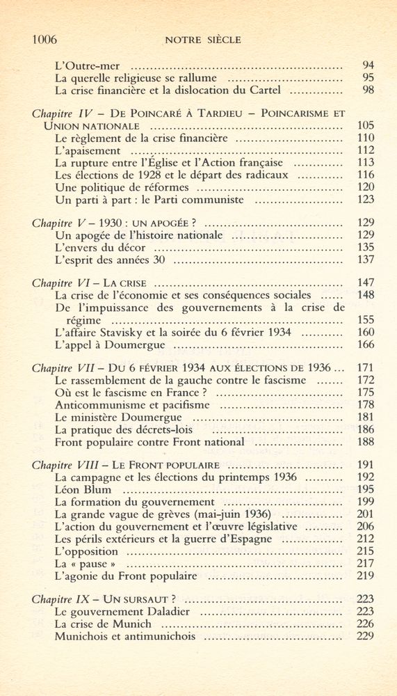 『HISTOIRE DE FRANCE tome 6 : Notre siècle : 1918 - 1988』 3