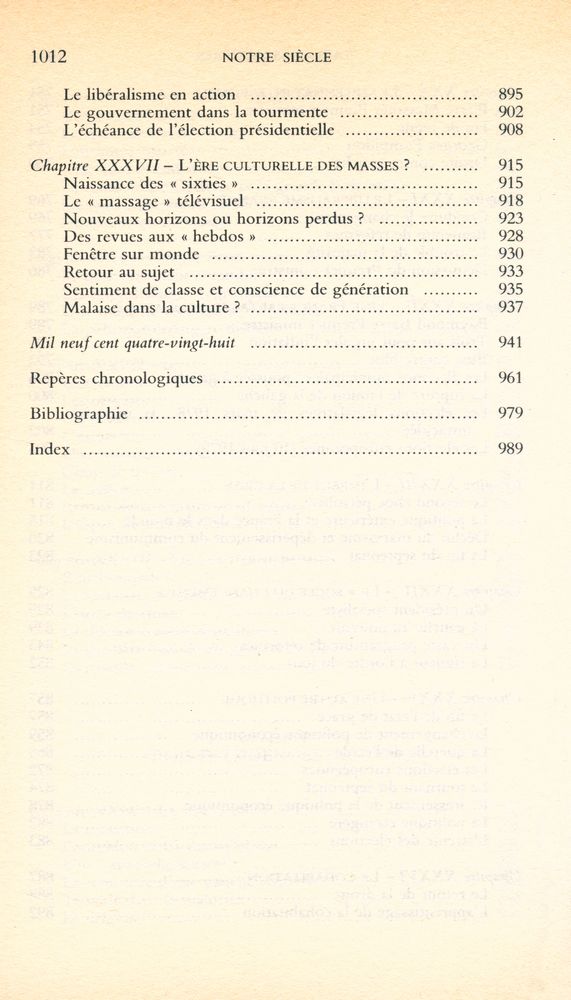 『HISTOIRE DE FRANCE tome 6 : Notre siècle : 1918 - 1988』