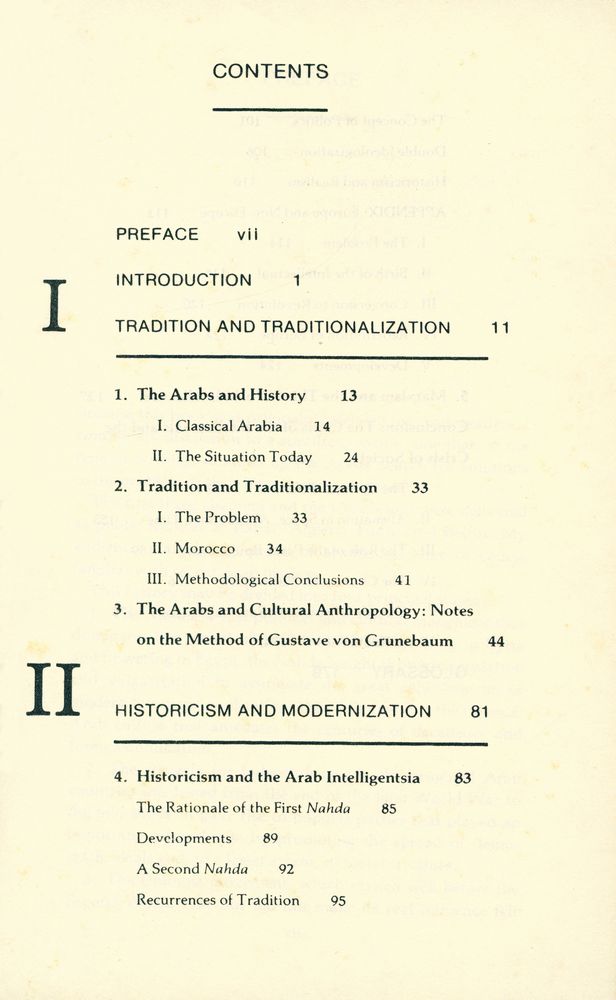 『THE CRISIS OF THE ARAB INTELLECTUAL : Traditionalism or Historicism?』 2