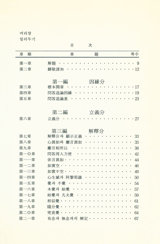『大乘起信論 講話(대승기신론 강화)』 2