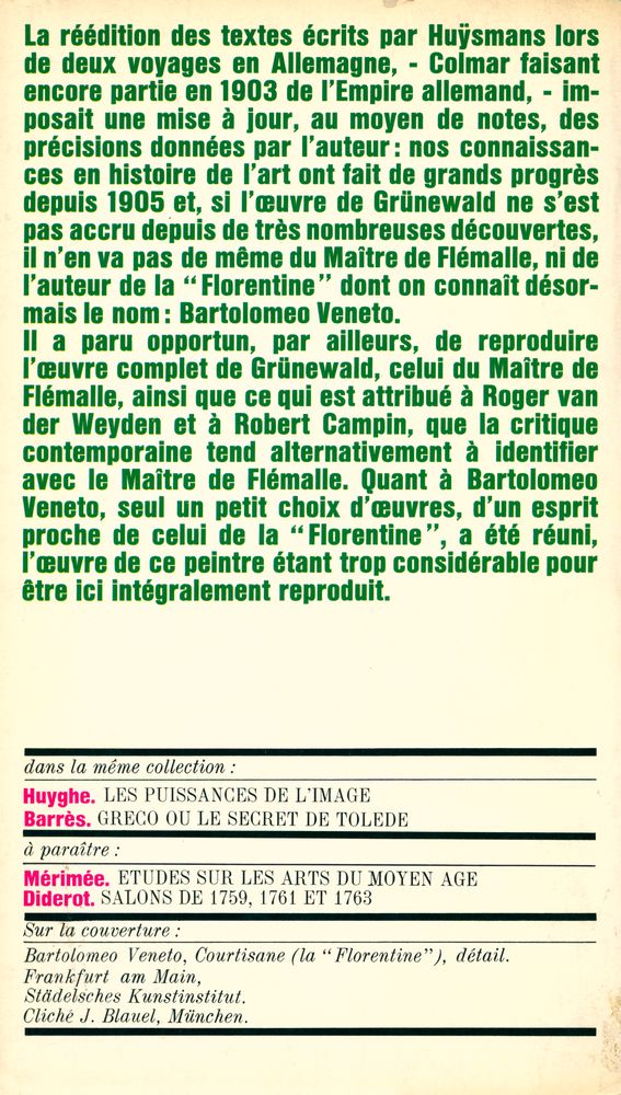 『TROIS PRIMITIFS: LES GRUNEWALD DU MUSEE DE COLMAR, LE MAITRE DE FLEMALLE ET LA FLORENTINE DU MUSEE DE FRANCFORT - SUR - LE - MAIN』 3