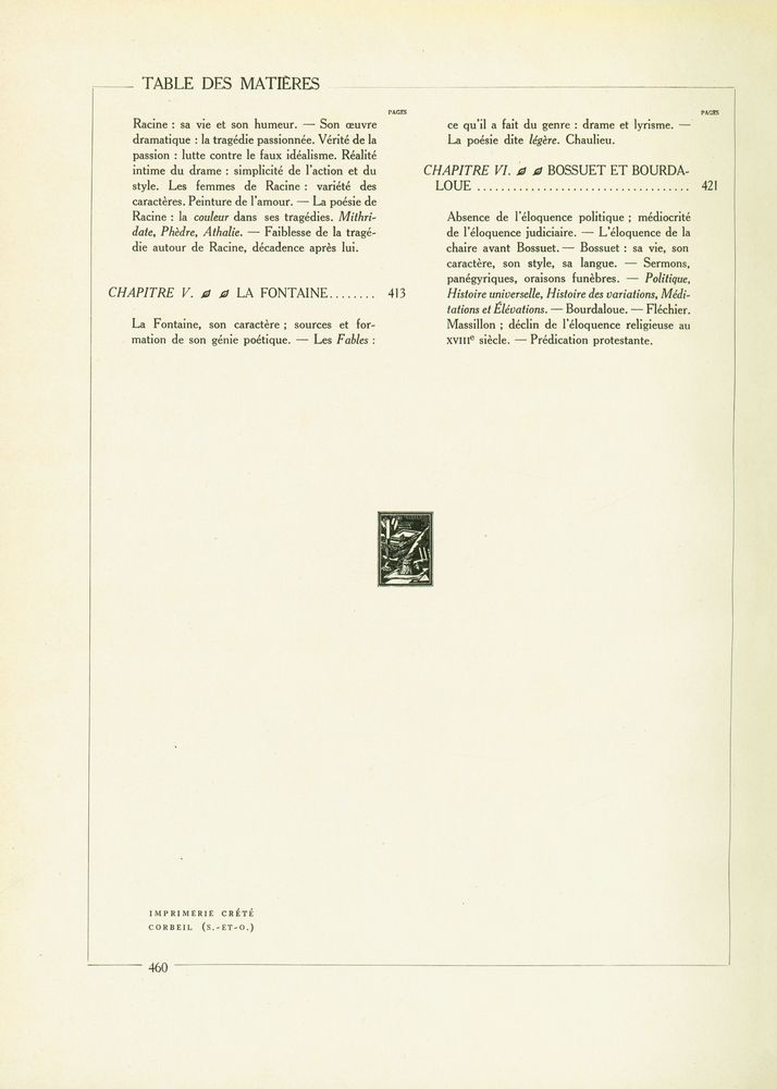 『HISTOIRE ILLUSTRÉE DEN LA LITTÉRATURE FRANÇAISE TOMEⅠ』