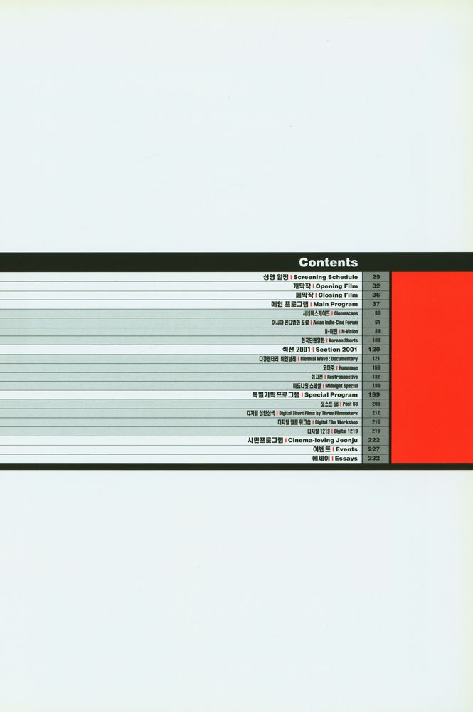 《전주국제영화제 2001 자료집 : 代案 獨立(전주국제영화제 2001 자료집 : 대안 독립)》 1