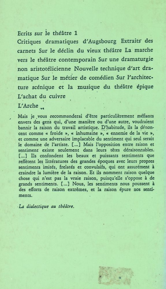 『Ecrits sur le théâtre 2』