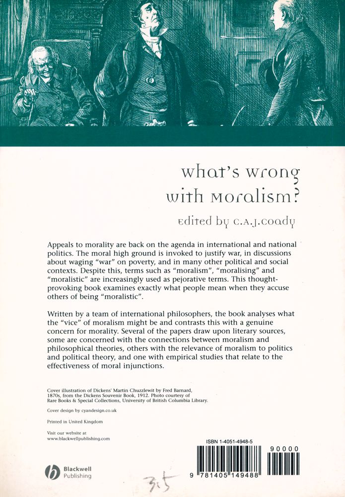 『What's wrong with moralism?』 3