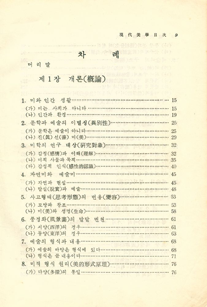 『現代美學(현대미학)』 2