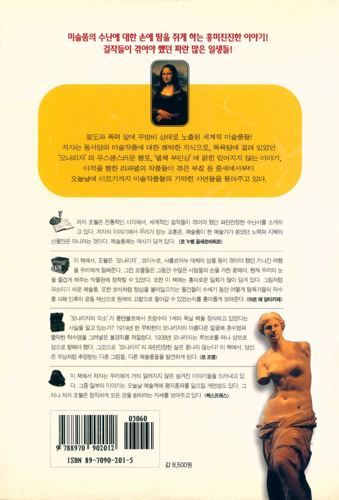 『모나리자는 원래 목욕탕에 걸려 있었다 : 세계적 예술품이 겪은 기막힌 사연들』 3