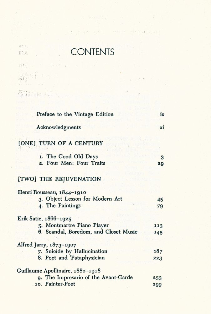 『THE BANQUET YEARS : The Origins of the Avant Garde in France·1885 to World War Ⅰ』 2