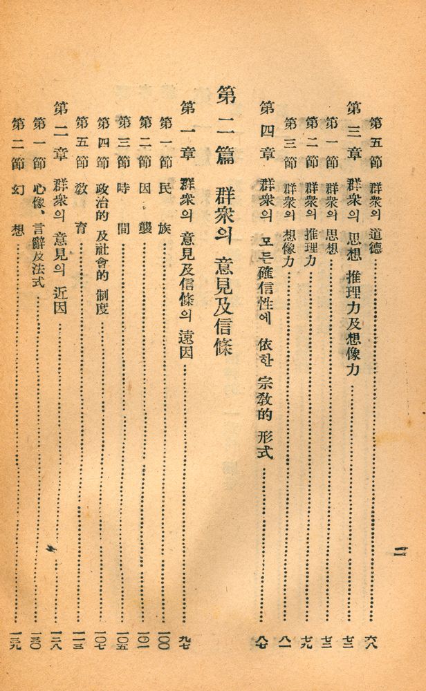 『群衆心理學(군중심리학)』 2