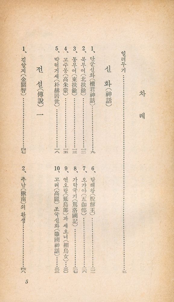 『乙酉文庫 158 - 韓國의 説話(을유문고 158 - 한국의 설화)』 2