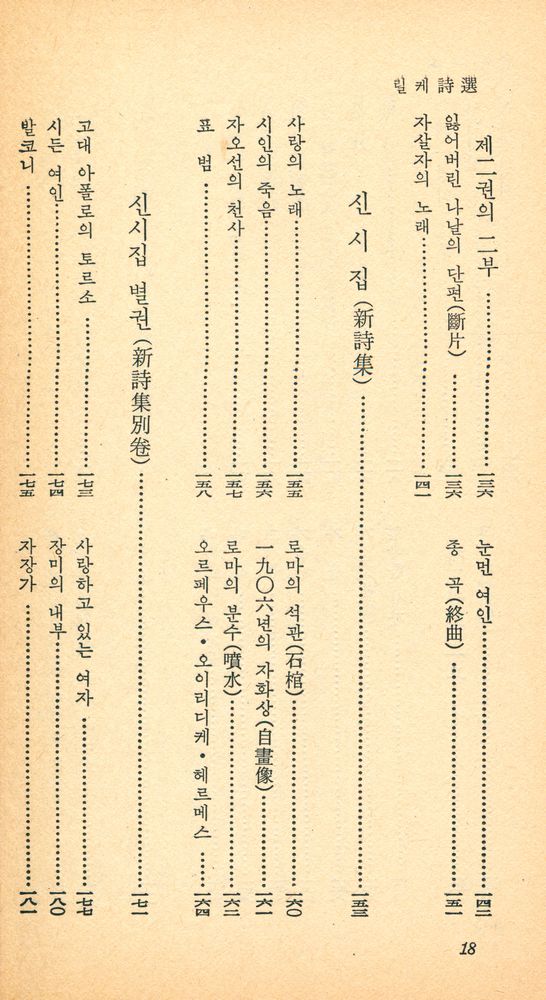 『乙酉文庫 52 - 릴케詩選(을유문고 52 - 릴케시선)』 7