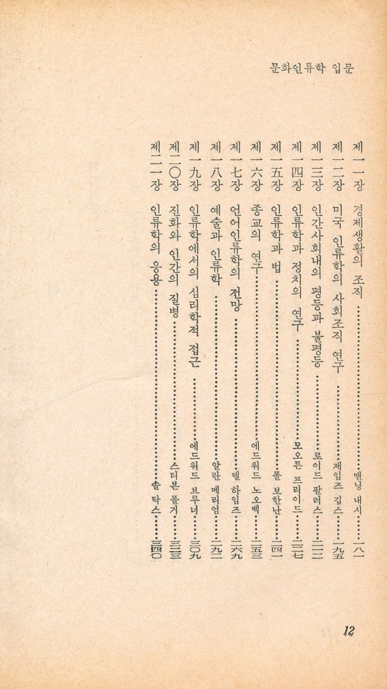 『乙酉文庫 103 - 文化人類學入門(을유문고 103 - 문화인류학입문)』 3