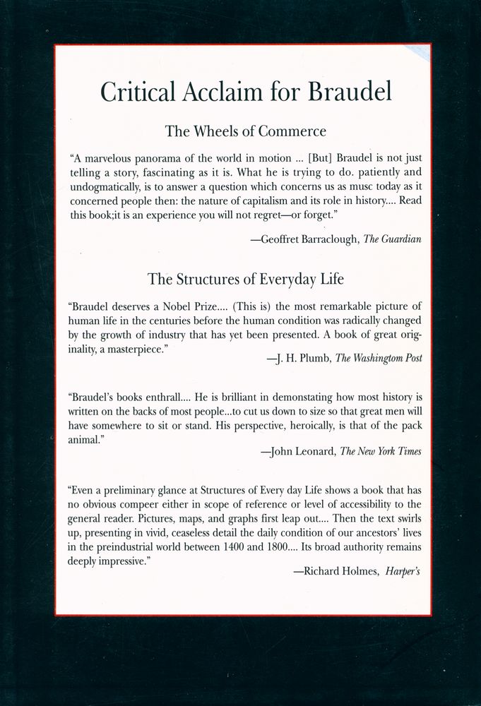 『Civilization and capitalism, 15th - 18th century - v. 2. The wheels of commerce』 7