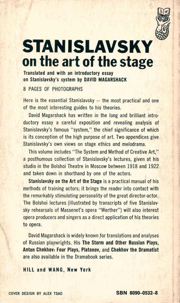 『STANISLAVSKY ON THE ART OF THE STAGE』 3