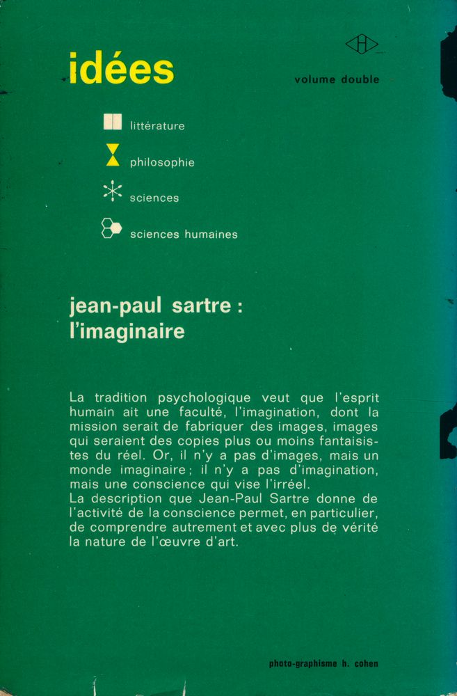 『L'imaginaire  : PSYCHOLOGIE PHÉNOMÉNOLOGIQUE DE L'IMAGINATION』 3