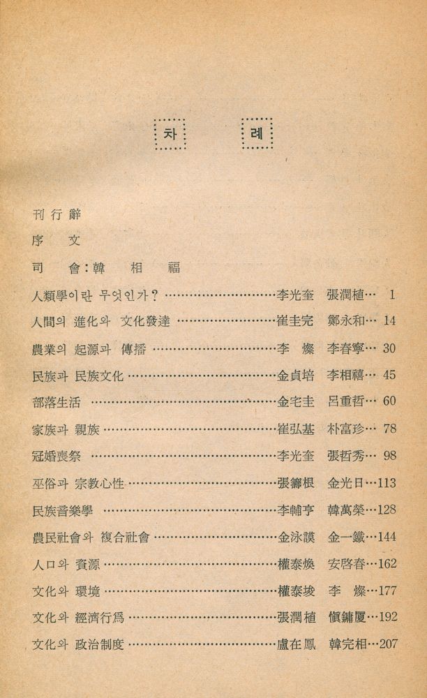 『人類와 文化(인류와 문화)』 2