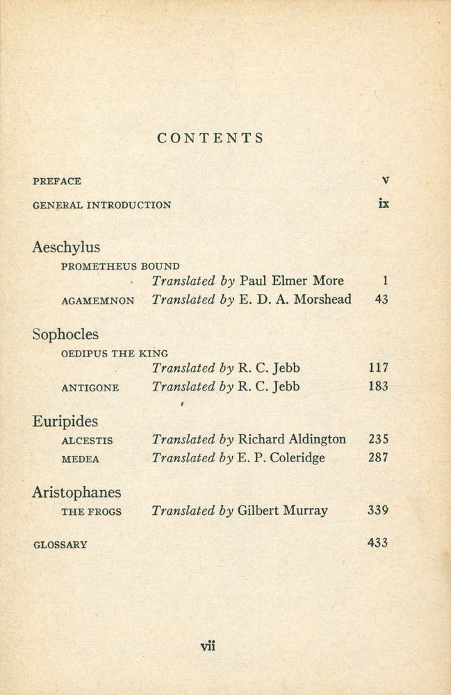 『SEVEN FAMOUS GREEK PLAYS』 2