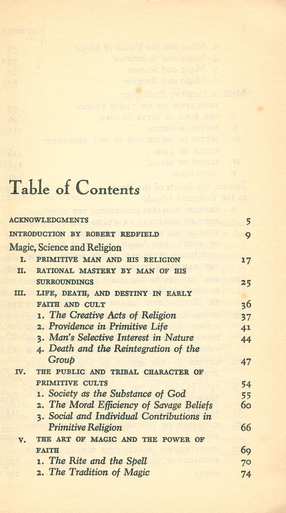 『Magic, Science and Religion』 2
