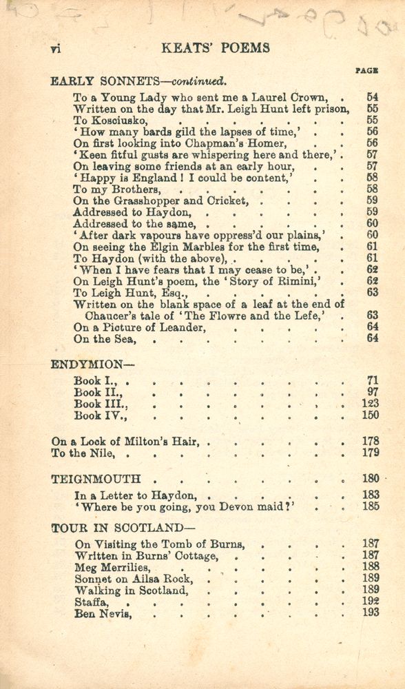 『The Poetical Works of John Keats』 3