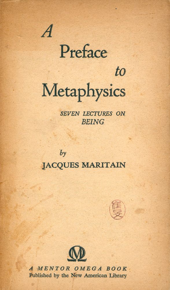 『A Preface to Metaphysics : SEVEN LECTURES ON BEING』 1