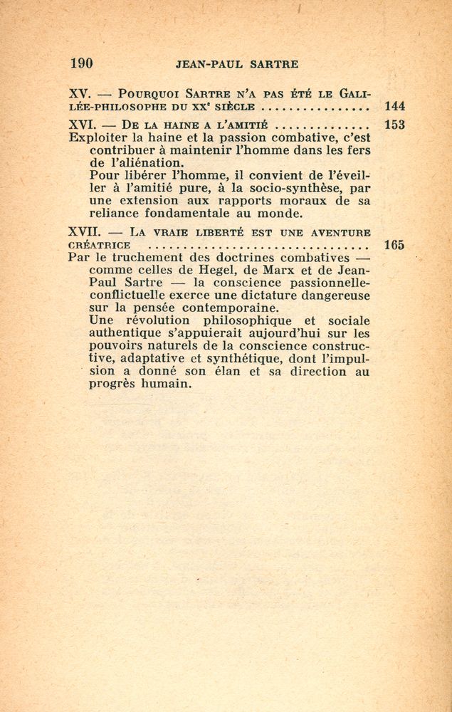 『JEAN - PAUL SARTRE : Héros et victime de la 《conscience malheureuse》 Essai sur le drame de la pensée occidentale』 3