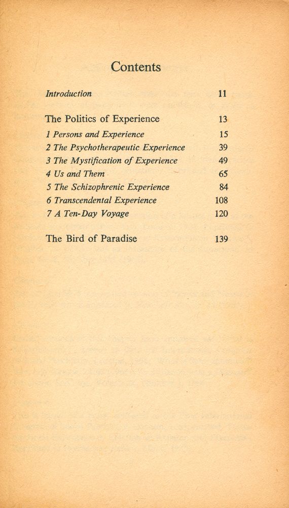 『The Politics of Experience and The Bird of Paradise』 2
