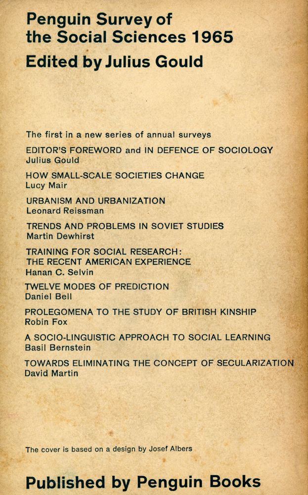 『Penguin Survey of the Social Sciences 1965』 3