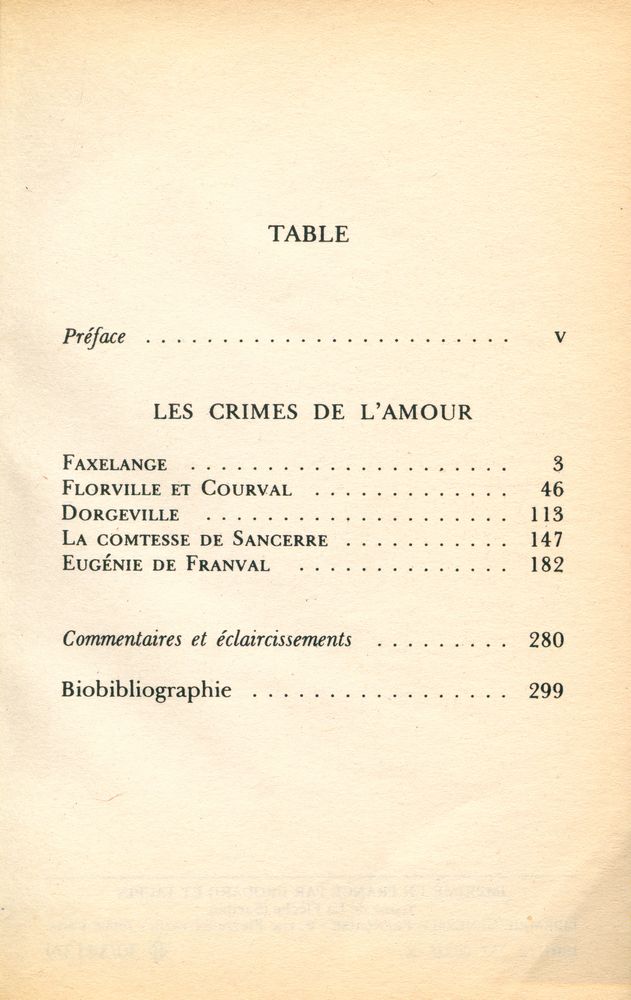『Les crimes de l'amour』 2