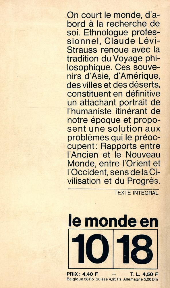 『Claude Lévi - Strauss : Tristes tropiques』 4