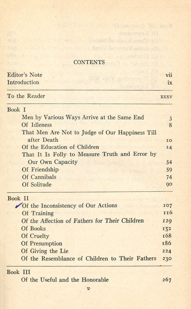 『MONTAIGNE SELECTED ESSAYS』 2