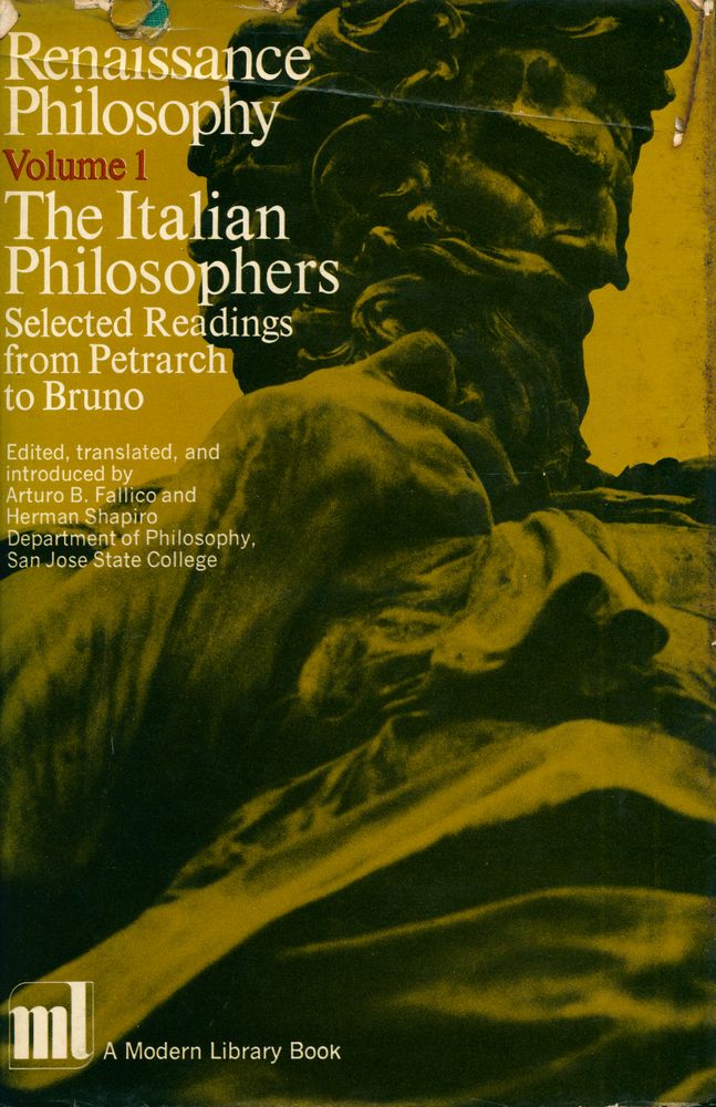 『Renaissance Philosophy Volume 1 : The Italian Philosophers』 1