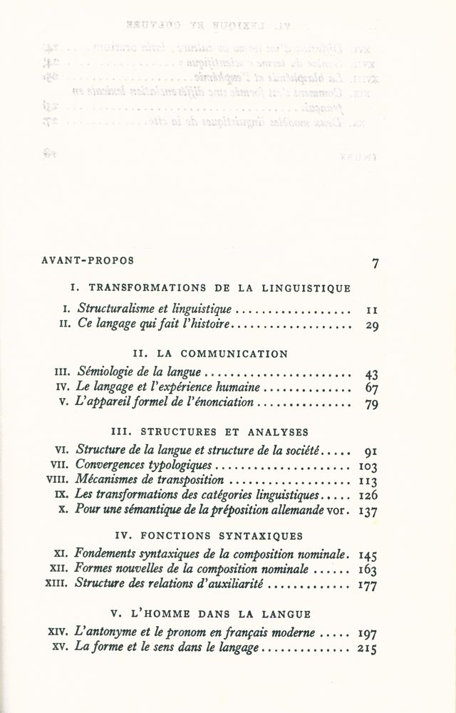 『Problèmes de linguistique Générale Ⅱ』 2