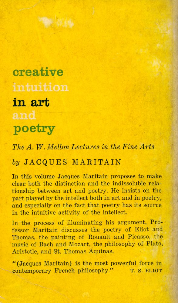 『creative intuition in art and poetry』 4