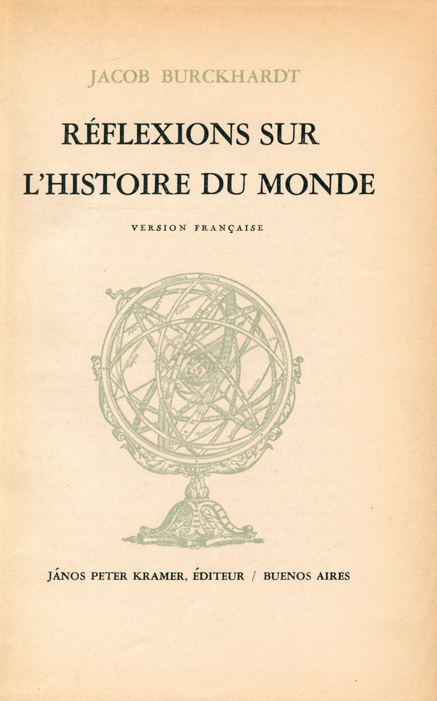 『RÉFLEXIONS SUR L'HISTOIRE DU MONDE』 1