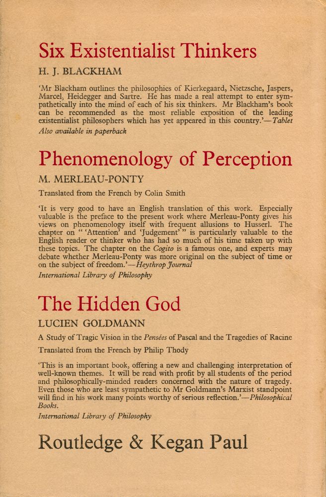 『Philosophies of Existence : An Introduction to the Basic Thought of Kierkegaard, Heidegger, Jaspers, Marcel, Sartre』 4