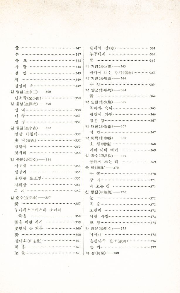 『한국의 명시(증보판)』