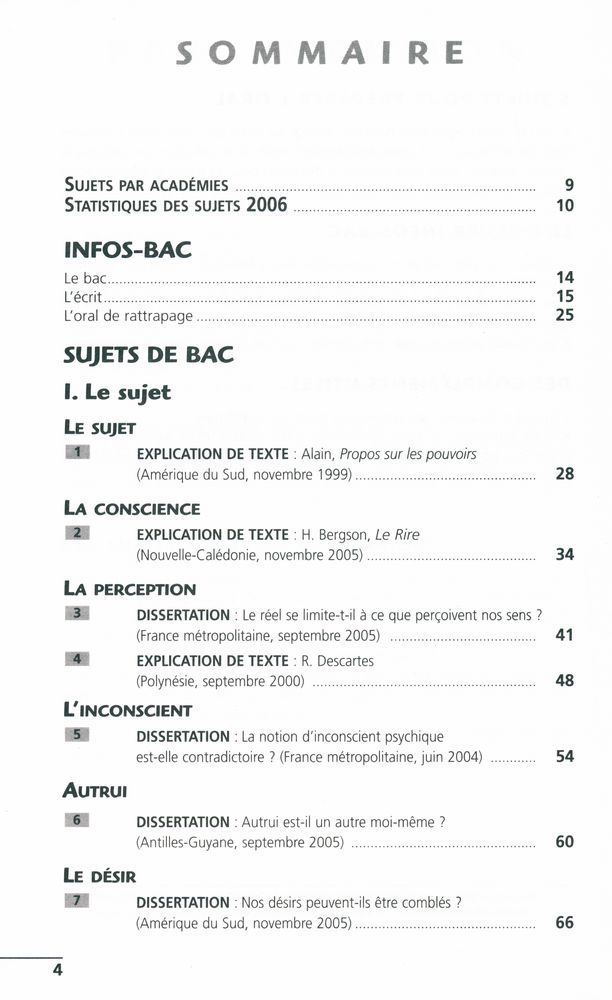 『Bac 2007 Philosophie: L - ES - S : Annales ABC : Sujets corrigés』 2