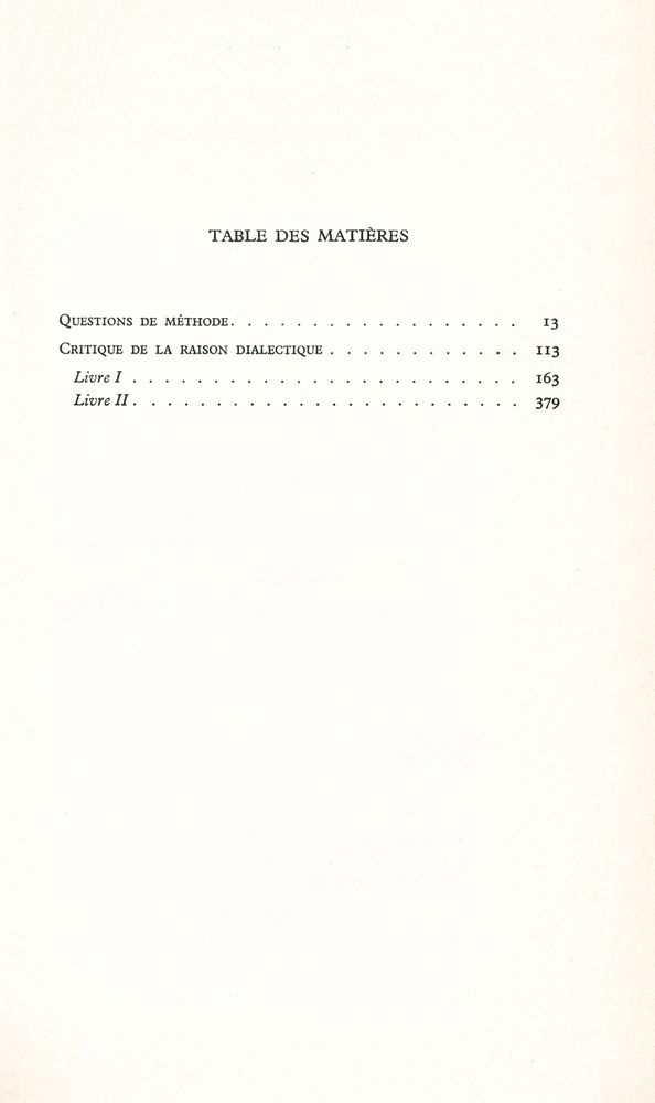 『Critique de la raison dialectique Tome 1: Théorie des ensembles pratiques』 2
