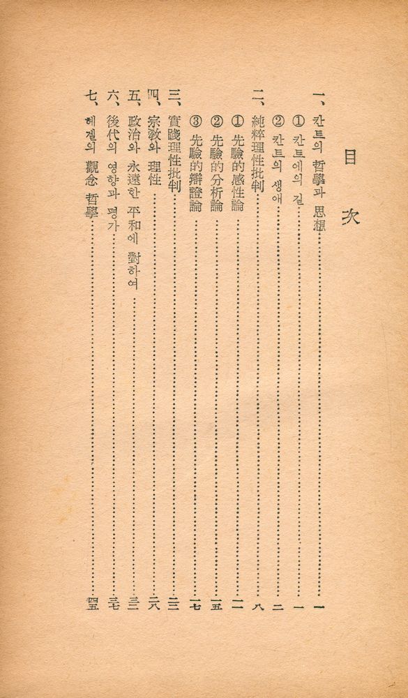 『現代思想選集 : 칸트의 哲學 (현대사상선집 : 칸트의 철학)』 2