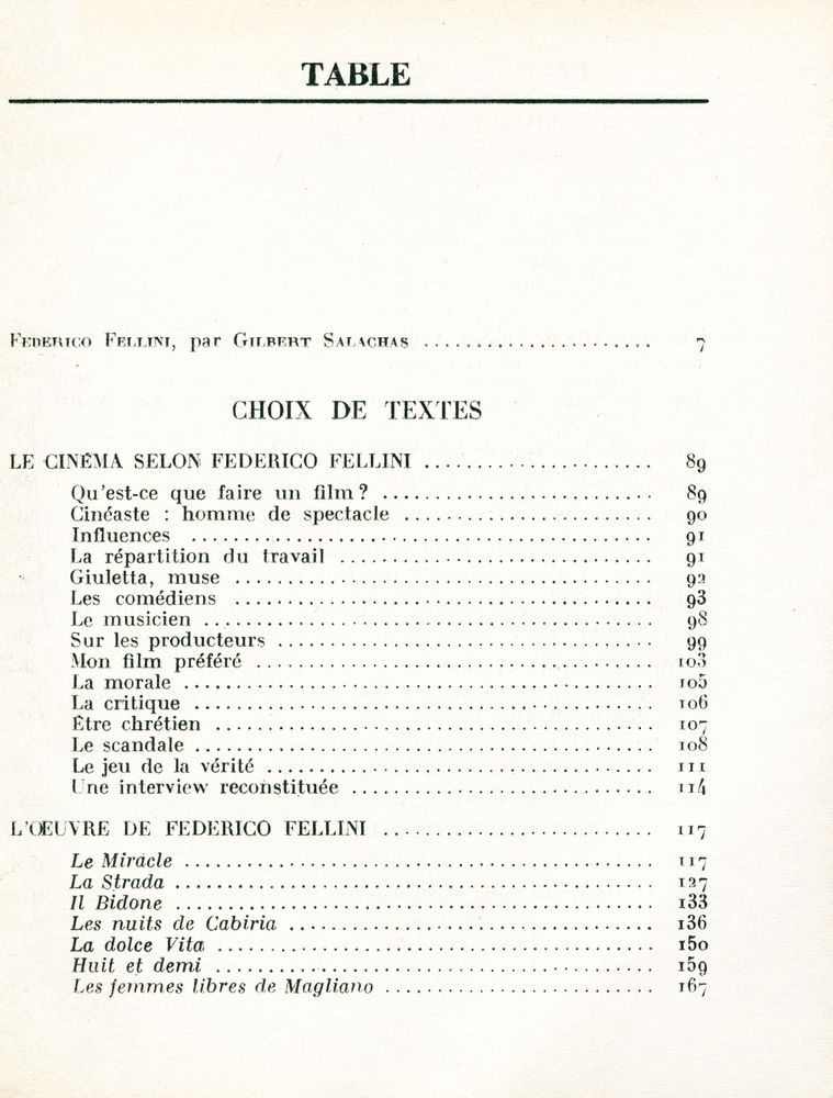 『CINÉMA D'AUJOURD'HUI 13: Federico Fellini』 2