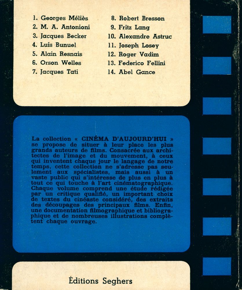 『CINÉMA D'AUJOURD'HUI 13: Federico Fellini』 4
