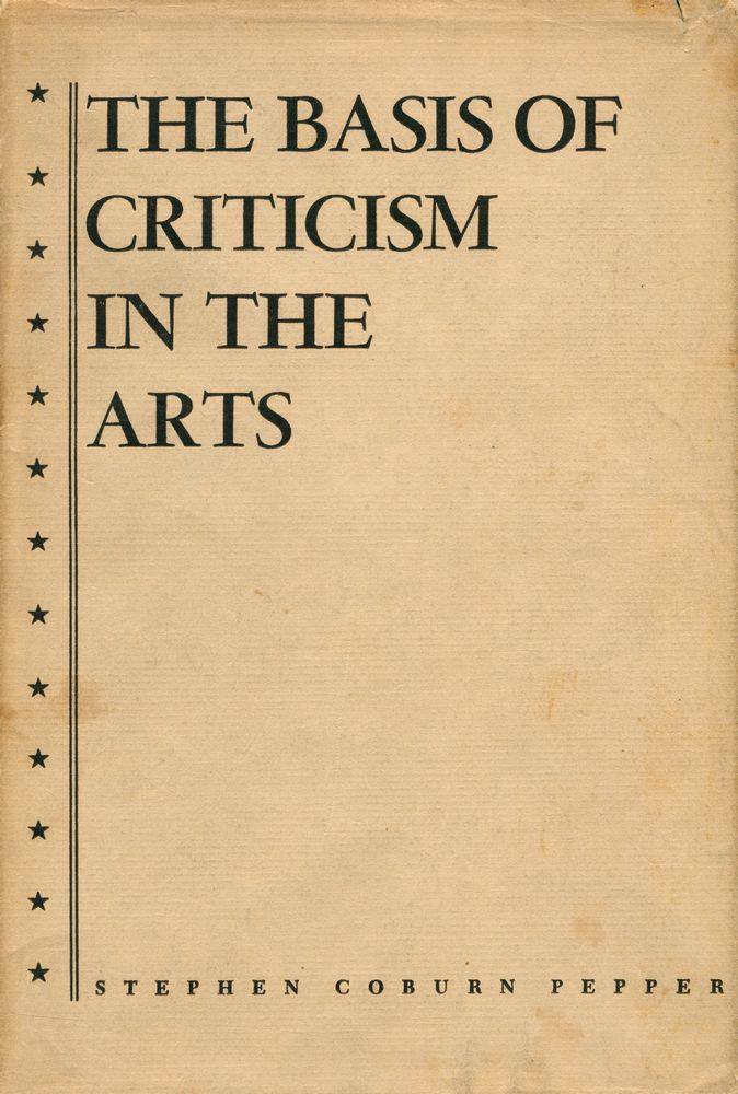 『The Basis of Criticism in the Arts』 1
