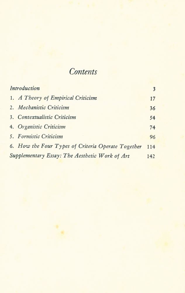『The Basis of Criticism in the Arts』 2