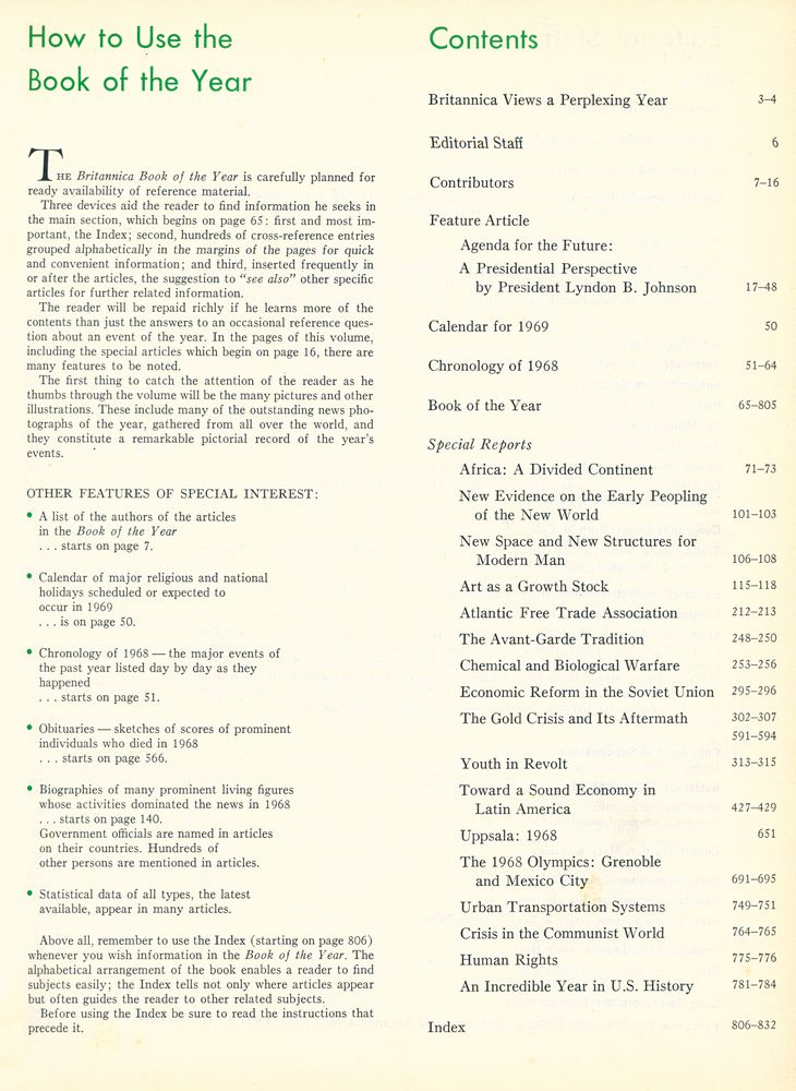 『BRITANNICA Book of the Year 1969』 2