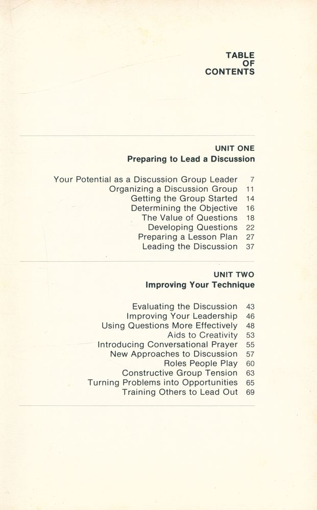『LEAD OUT : A Guide for Leading Bible Discussion Groups』 2