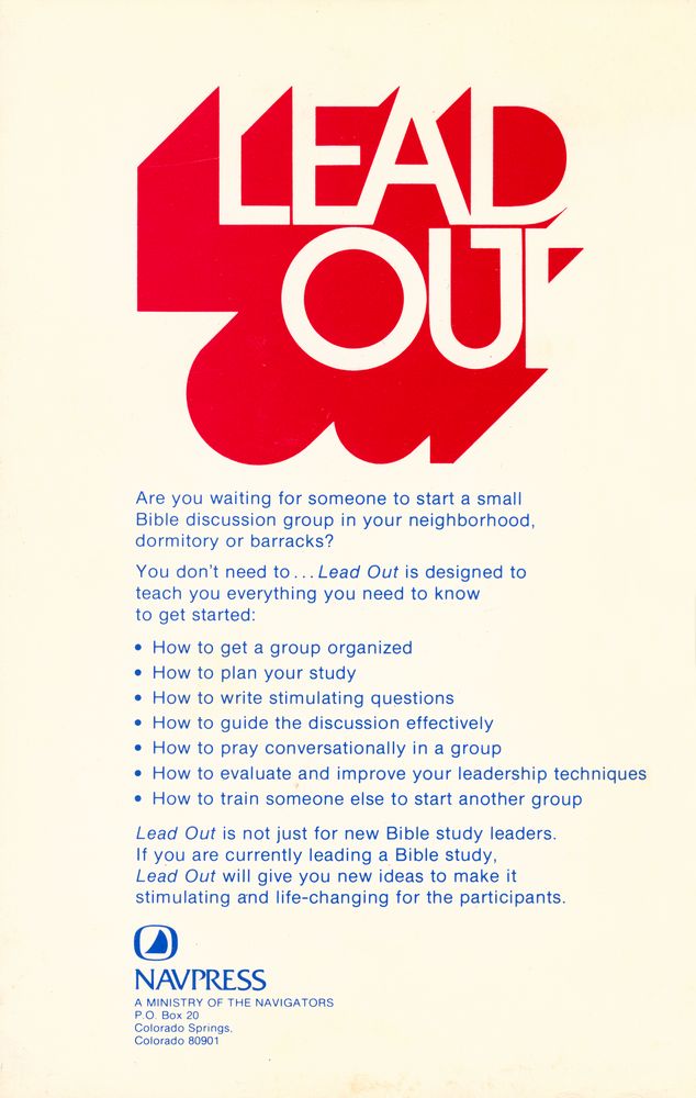 『LEAD OUT : A Guide for Leading Bible Discussion Groups』 3