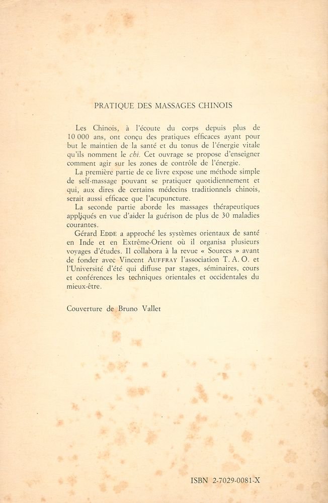 『PRATIQUE DES MASSAGES CHINOIS』 4