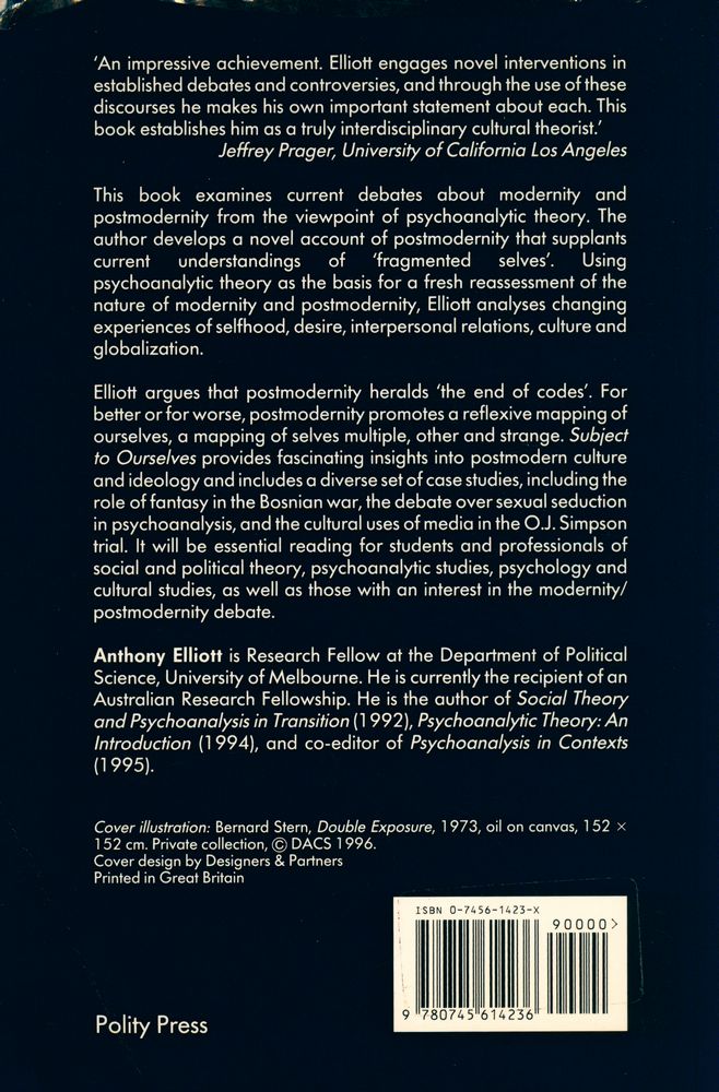 『Subject to Ourselves : Social Theory, Psychoanalysis and Postmodernity』 4