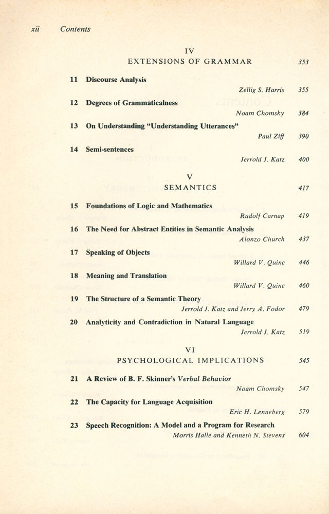『The Structure of Language : Readings in the Philosophy of Language』 3