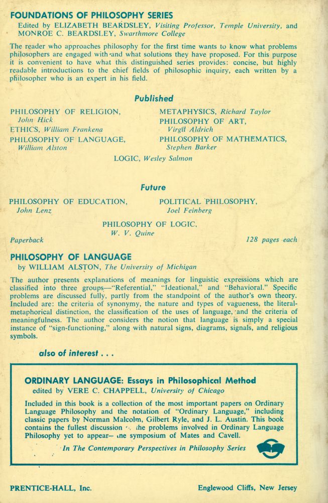 『The Structure of Language : Readings in the Philosophy of Language』 4